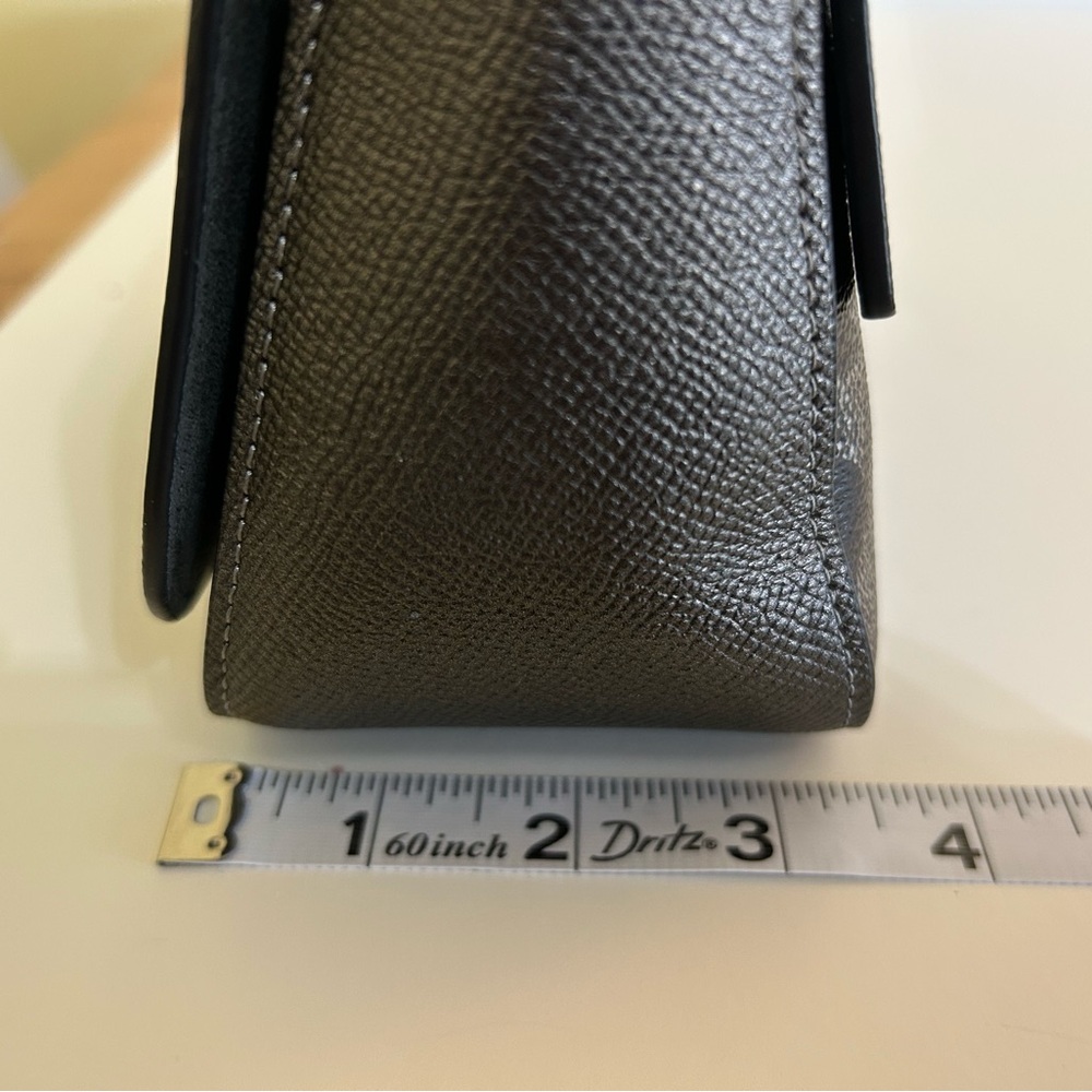 Coach top handle bag crossbody in signature design black and silver. - Picture 8 of 9